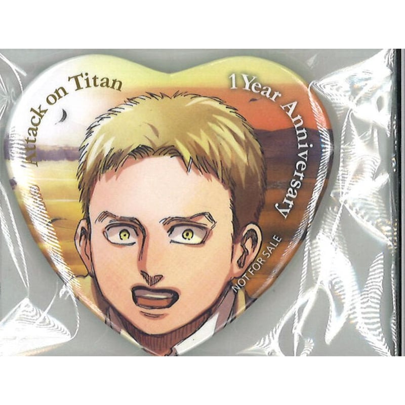 進撃の巨人 メモリアルハート缶バッジ ライナー・ブラウン | K 進撃の巨人 メモリアルハート缶バッジ ライナー・ブラウン | K