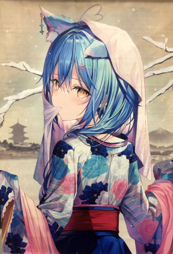 雪花ラミィ リン☆ユウ先生書き下ろしタペストリーセット RIN☆YUU（リン☆ユウ先生）】”ホロライブ”雪花ラミィB2タペストリー