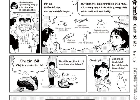 マンガで覚える日本の暮らし①「ゴミの捨て方」編（ベトナム語）