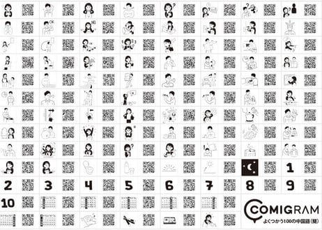 よく使う100の中国語・簡体字（A判データ）