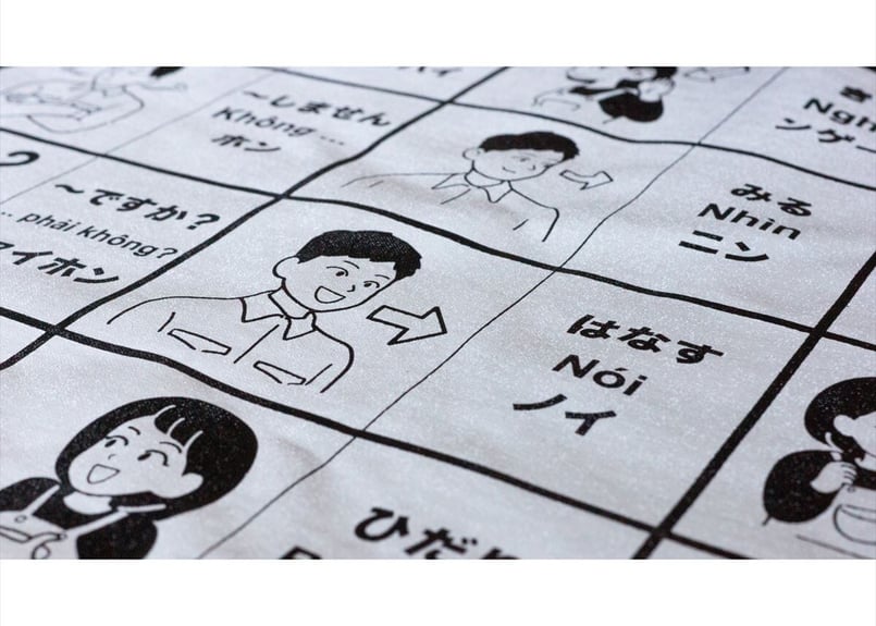 働く多言語交流Tシャツ・GINO-T（ギノティ）＜試作モデル＞＜ベトナム