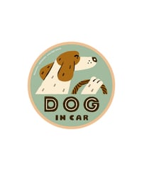DOG IN CAR Sticker