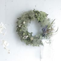 ドライフラワー三日月リース*ピンクbotanical | chainon