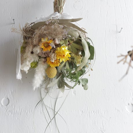 nest  botanical  bouquet*2way 鳥の巣風ブーケ　ハンギングにも