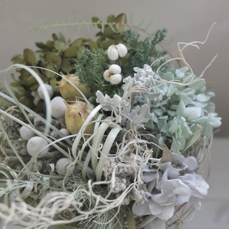 nest green bouquet*2way 鳥の巣風ブーケ ハンギングにも | ch