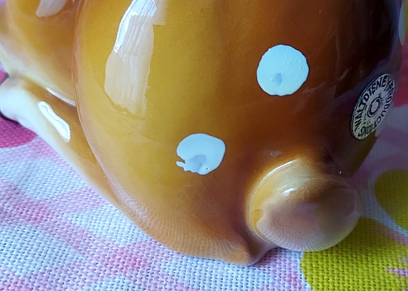 ウォルト・ディズニー💕バンビ陶器の貯金箱 | あんちーくKIDAN STORE