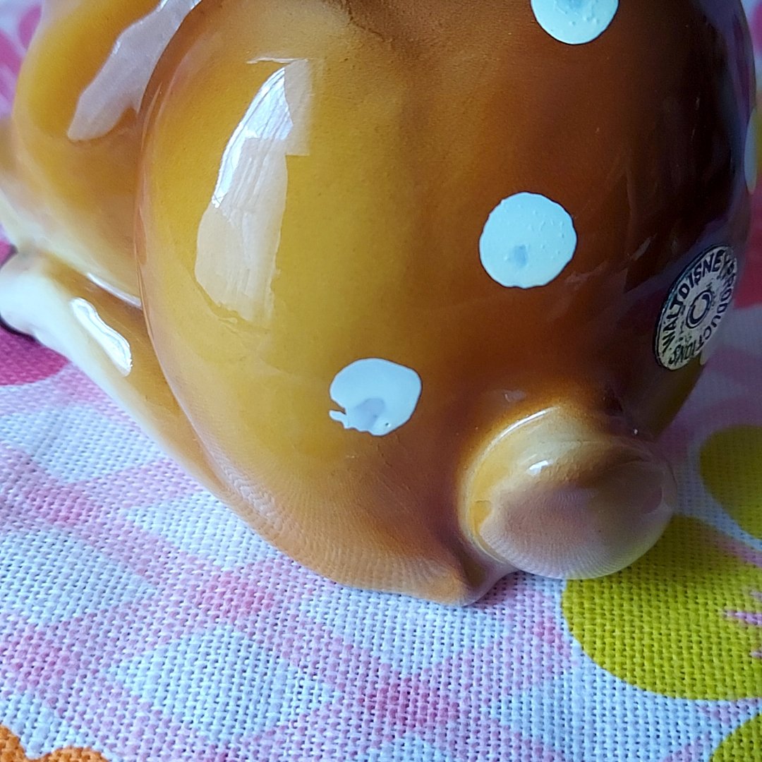 ウォルト・ディズニー💕バンビ陶器の貯金箱 | あんちーくKIDAN STORE