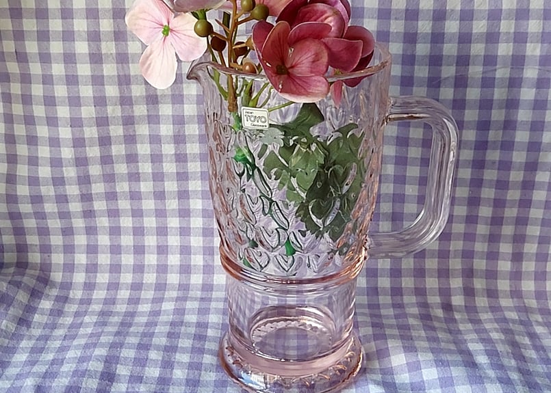 東洋硝子・ピンクハートのピッチャー | あんちーくKIDAN STORE