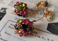 1960´s✨カラフルストーンボールVintageイヤリング