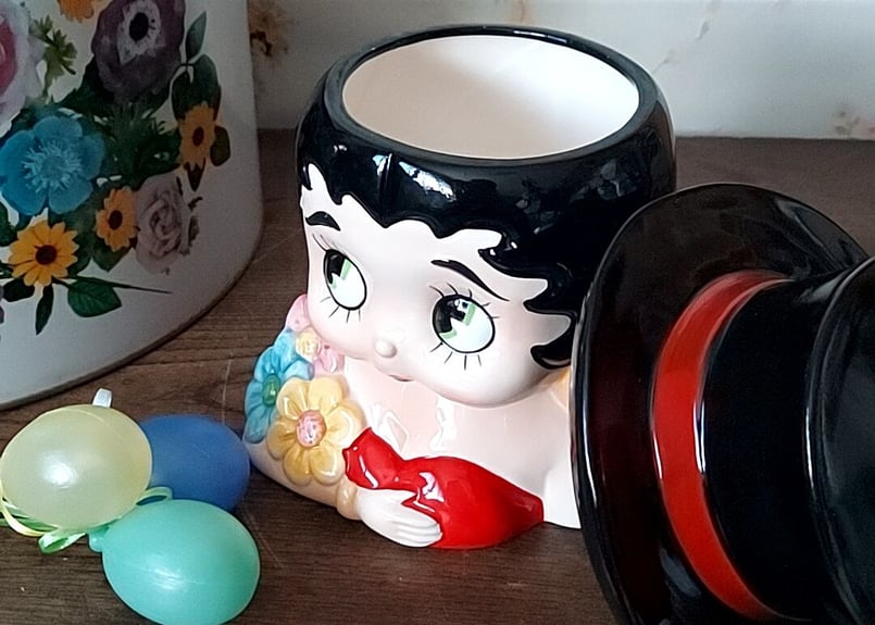 Betty Boop ティーポット 6ピース セット ミニチュア 陶器1995年