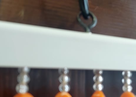 オレンジと白•ロングアーチ暖簾🧡