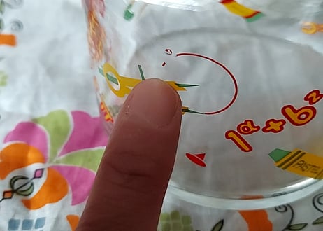 文房具柄✏️コルク蓋の硝子ポット