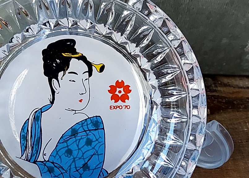 EXPO70 大阪万博 記念品 絵皿 当時物 大阪万博 1970年 EXPO70 エクスポ70 昭和レトロ 皿 記念皿