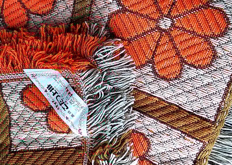 お花のこたつの上掛けニット | あんちーくKIDAN STORE