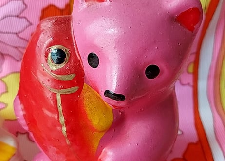 30年代✩.*˚鯛を持った熊ʕ•ᴥ•ʔ  ピンク