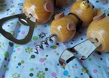 ベンチに座ったくまの親子🧸卓上セット