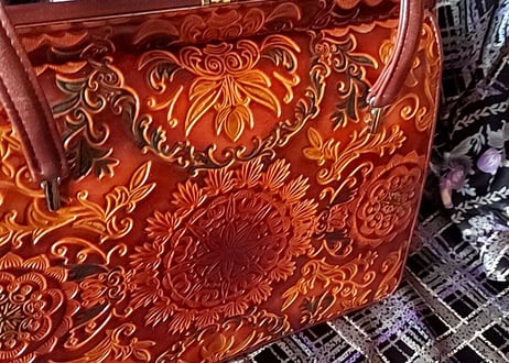 1970´s✨型押しレザーVintagebag