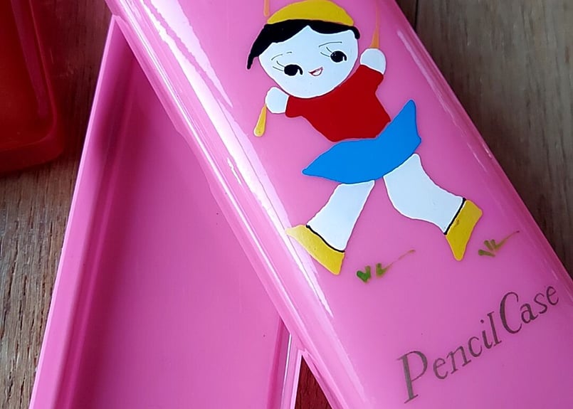 昭和30年代・セルロイド製のペンケース 縄跳び | あんちーくKIDAN STORE