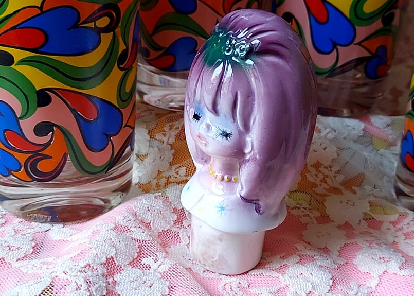 水森亜土ちゃん‪💜‪陶器のボトルカバー | あんちーくKIDAN STORE‬‬