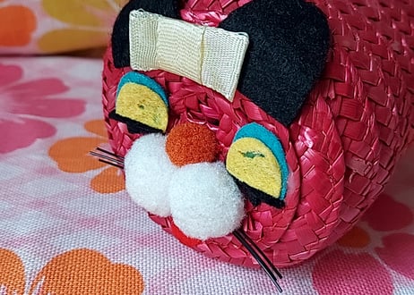 猫の筒型編み編みBOX