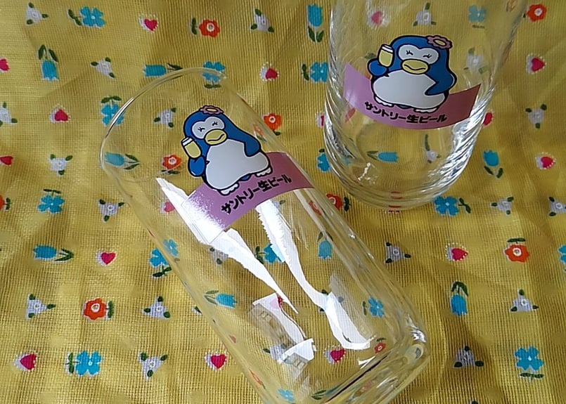 80年代・パピプペンギンズ🐧サントリーグラス ガール | あんちーく