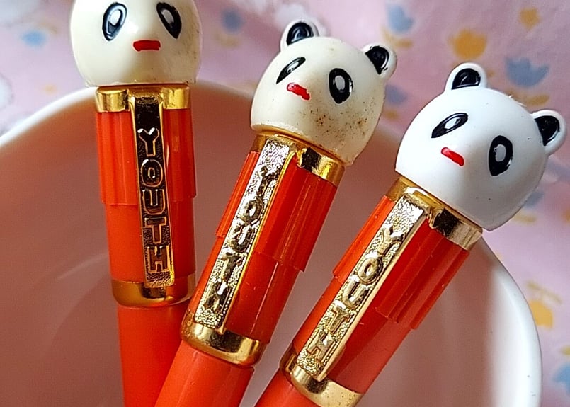 チャイナ製🇨🇳パンダの万年筆 オレンジ | あんちーくKIDAN STORE