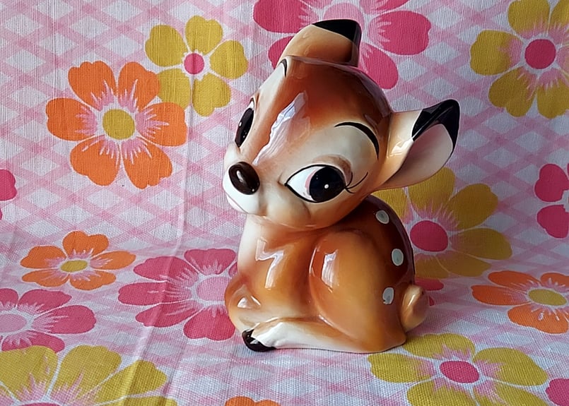 ウォルト・ディズニー💕バンビ陶器の貯金箱 | あんちーくKIDAN STORE