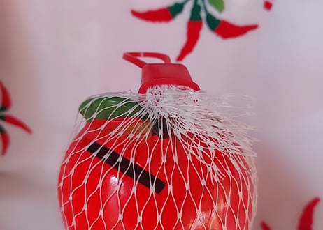 ネットに入ったりんごバンク🍎