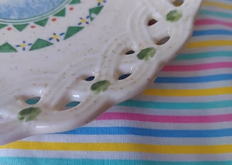 枝豆のレース丸皿