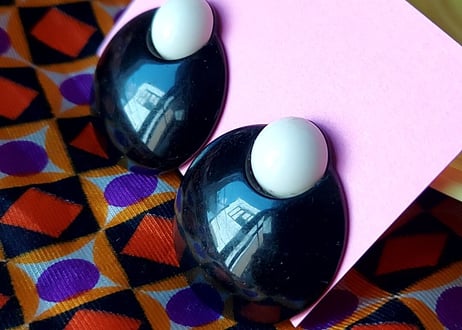 1970´s✨モノトーンのポップなVintageイヤリング