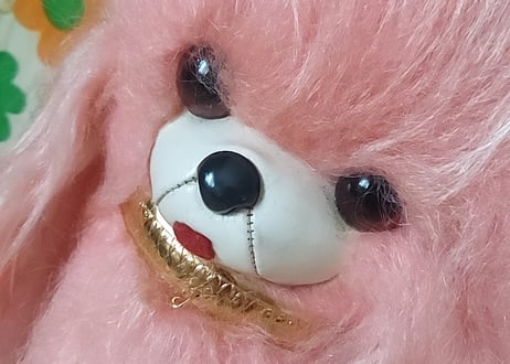 ピンクのお手入れわんちゃん