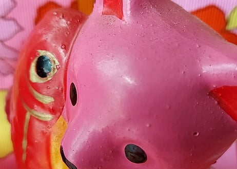 30年代✩.*˚鯛を持った熊ʕ•ᴥ•ʔ  ピンク