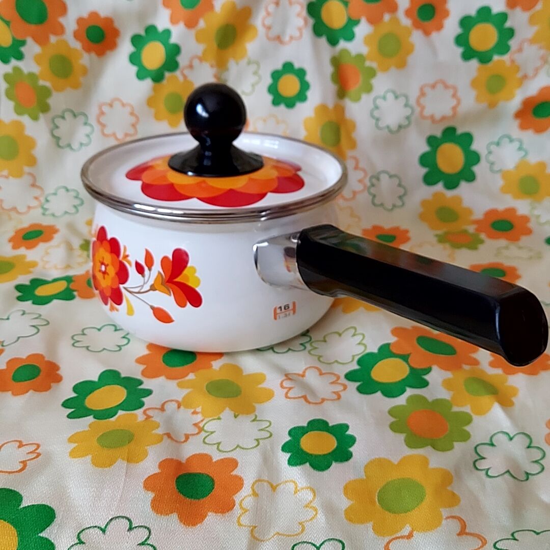 スペースエイジ ホーロー 片手鍋 マルビシ ヴィンテージ スペースエイジ ホーロー 片手鍋 マルビシ ヴィンテージ レトロ