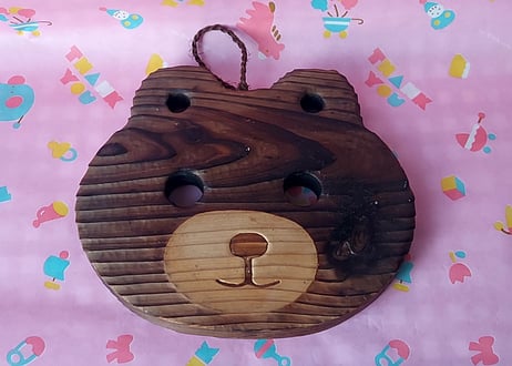 木製、くまの鍋敷き🧸