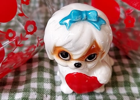 海外輸出向け、常滑陶器❤鬼太郎ヘアのワンチャン