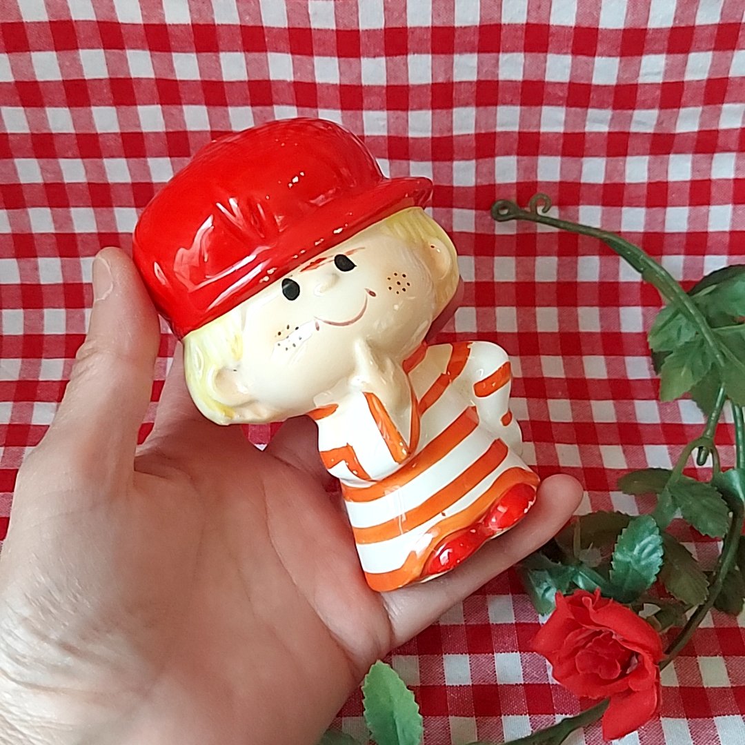 水森亜土 陶器 誕生日貯金箱 楽天市場】【SALE／30%OFF】陶器貯金箱[水森亜土コラボ] studio CLIP