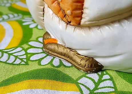 海外輸出用・お花柄のスワンの置物🦢
