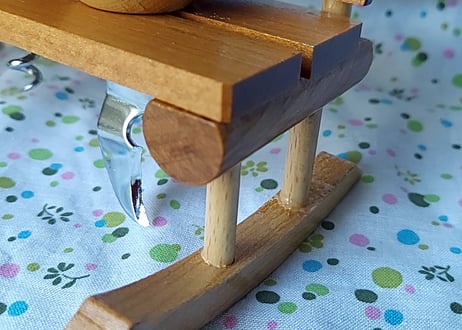 ベンチに座ったくまの親子🧸卓上セット