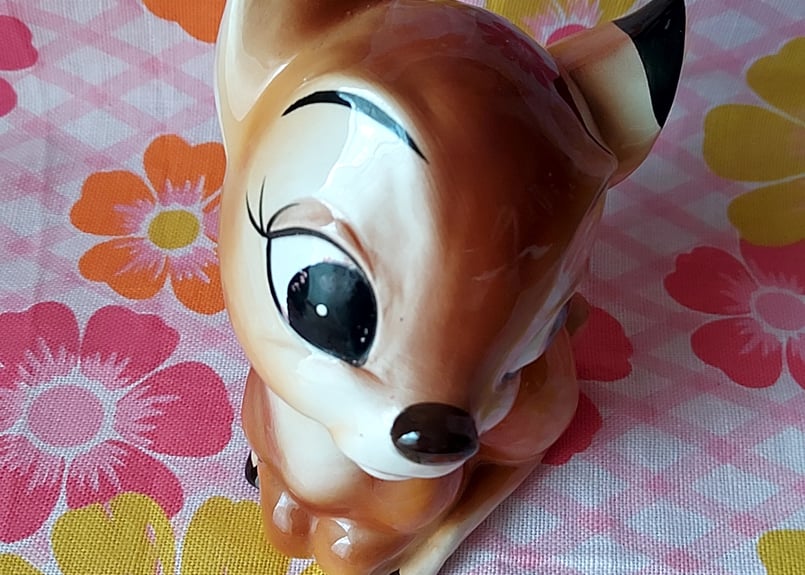 ウォルト・ディズニー💕バンビ陶器の貯金箱 | あんちーくKIDAN STORE