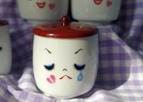 蓋付きフェイス湯のみ