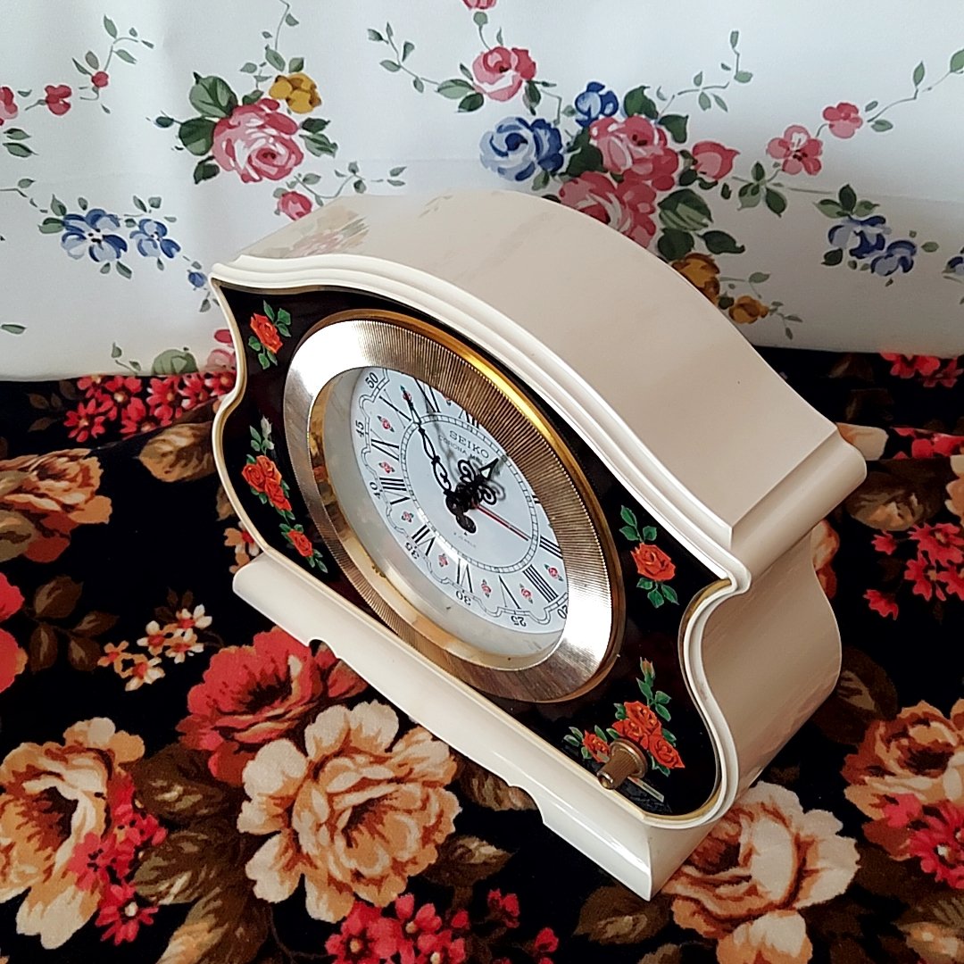 SEIKO・コロナメロディア🌹バラモダンなゼンマイ時計 | あんちーく