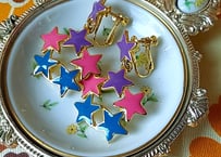 1970´s✨ポップなイヤリング  スター＆スター💜