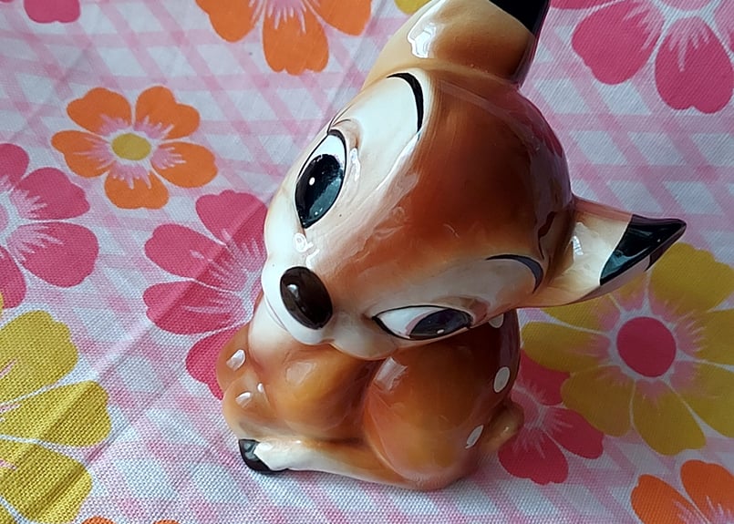 ウォルト・ディズニー💕バンビ陶器の貯金箱 | あんちーくKIDAN STORE