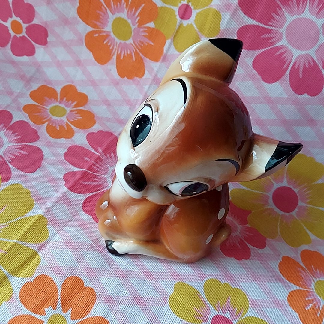 ウォルト・ディズニー💕バンビ陶器の貯金箱 | あんちーくKIDAN STORE