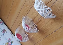 お花と水玉🌸ビニール3段吊り下げかご