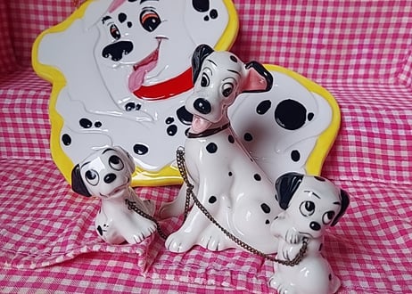 Disney❤わんわん物語・チェーン付き親子の陶器