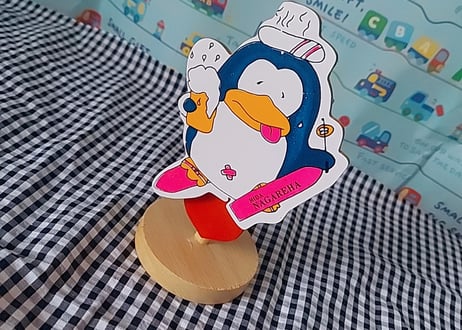 Fancy🐧木製ベンギンのスタンド
