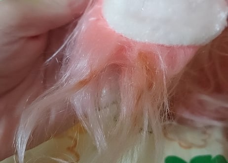 ピンクのお手入れわんちゃん