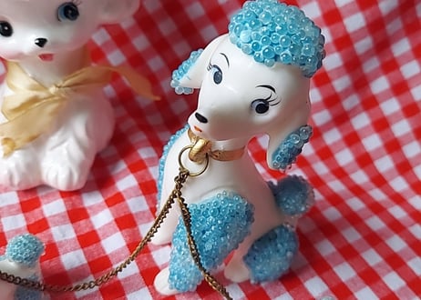 つぶつぶの付いたチェーン付きプードル🐩