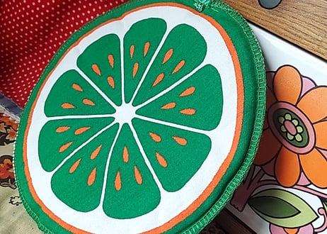 オレンジの輪切り🍊鍋敷き